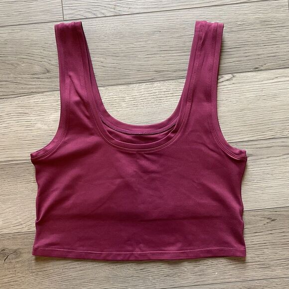 Terez Crop Top Bralette Size Large Scoop‎ Neck Comfort Built In Bra Casual - Picture 3 of 6